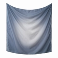 Gradient blue and white voile square scarf shown in a hanging display drape - 110*110CM / 8# Fog Blue + White Gradient
