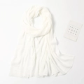 Elegant pure white chiffon hijab wrap with lightweight breathable fabric for women - Pure White Lightweight Style (YW072-28#)