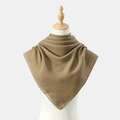 Khaki Muslim hijab shawl with sparkling rhinestones on breathable fabric on mannequin - Khaki