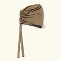 Cappello con lacci regolabile sottocasco tinta unita comodo abbigliamento quotidiano tessuto - Taglia unica / Cachi