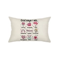 Coussin lombaire rectangulaire de Saint-Valentin avec motifs cœurs et citations - 30*50cm / Style Illustration Inspirante (JYZ029-9)