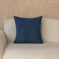 Fodera per cuscino decorativo blu scuro con trama a bolle su un divano minimalista - 40*40cm (Solo fodera) / Blu navy
