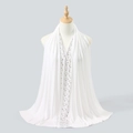 Elegante witte hijab sjaal voor dames met glinsterende gouden strassteentjes - Wit (2#)