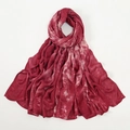 Écharpe en coton tie-dye rouge foncé et blanc pour la mode d'Asie du Sud-Est - Tie-Dye Rouge Foncé (6#)