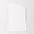 Detailed close-up showing the fine edge stitching on white mercerized cotton fabric turban - White