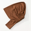Sotocofia de modal marrón para hiyab con cordón ajustable para un ajuste cómodo - Café Medio
