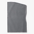 Turbante grigio scuro in cotone mercerizzato con cuciture rifinite su tessuto jersey - grigio scuro