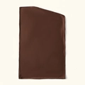 Deep brown mercerized cotton headscarf with breathable texture and seamless edge - Coffee