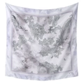 Elegante pañuelo cuadrado de poliéster con estampado paisley y borde morado mujer - 110*110cm / 6#