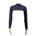 Dark blue mercerized cotton turtleneck shrug shrug with long sleeves for women - 140*20cm / Tops / 3# Navy Blue