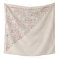 Elegante beige polyester vierkante sjaal met paisley- en polkadotpatronen. - 110*110cm / 3#