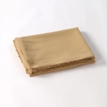 Light khaki chiffon long headscarf with gold beaded edge in a folded elegant display - Gold Beaded Edge / 180cm / Camel