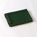 Deep green chiffon scarf with decorative gold bead trim for women's headwear - Gold Beaded Edge / 180cm / Dark Green