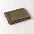 Olive brown chiffon hijab with delicate golden bead trim on a clean white background - Gold Beaded Edge / 180cm / Khaki