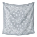 Elegante pañuelo cuadrado de paisley gris claro en poliéster para un estilo versátil - 110*110cm / 7#