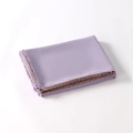 Light purple chiffon hijab headscarf with delicate gold bead chain trim and L-shape drape - Gold Beaded Edge / 180cm / Light Purple