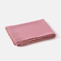 Pink chiffon hijab long scarf with delicate gold beaded trim and lightweight texture - Gold Beaded Edge / 180cm / Dusky Pink