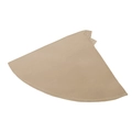Beige khimar hijab made of soft crystal hemp fabric displayed flat on white background - Light Khaki (5#)
