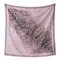 Elegante pañuelo cuadrado rosa con estampado de leopardo en poliéster suave para mujer. - 110*110cm / Leopardo Rosa (29#)