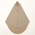Women's khali colored Muslim hijab in soft crystal linen with a smooth draped finish - One Size / Khaki