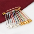 Zier-Sicherheitsnadel-Set mit bunten Strasssteinen zur Taillenregulierung in Gold - Silber Bunt & Gold Bunt Mix