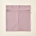 Detail of pink modal fabric headscarf with ear holes and reinforced double stitching - 26*23cm / Dusky Pink