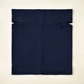 Navy blue modal jersey undercap with ear holes and elastic knitted neck cover - 26*23cm / Navy Blue