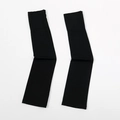 Elastic black modal arm sleeves for sun protection with a wide-edge seamless design - Black