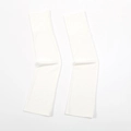 Pair of soft white modal arm sleeves with wide edges for sun protection and daily comfort - White