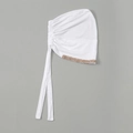 Femme chapeau à nouer strass couleur unie coton mercerisé casquette décontractée élégante - 27*19cm / 2# Blanc