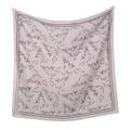 Elegante pañuelo cuadrado minimalista de poliéster con patrón artístico y borde gris - 110*110cm / 71#
