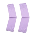Manchettes de refroidissement violet clair avec bord frise protection UV soleil femmes - Taille unique / Mauve Clair