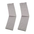 Manchons de protection solaire gris avec détails de poignets à volants bien délicats - Taille unique / Gris