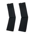 Manches de protection solaire noires à volants, protège-bras anti-UV rafraîchissants femme. - Taille unique / Noir