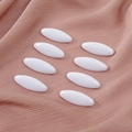 Witte ovale hijab spelden anti-glans sjaal clips kunststof 8 stuks set detailweergave - 2# Wit