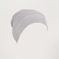 Macro shot of light purple modal knitted turban hat with soft elastic fabric texture - One Size / 8# Light Grey