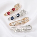 Rhinestone Safety Pin Brooch Elegant Crystal Scarf Buckle Waist Tightener Fashion Variant - BZ416