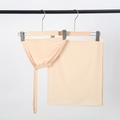 Nude chiffon hijab set with matching inner cap and tie-back underscarf for women - Beige
