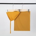 Chiffon hijab with inner tie back cap set in ginger yellow lightweight fabric - Turmeric