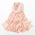 Solid light pink chiffon hijab scarf with premium soft texture and draped layers - Light Pink (16#)