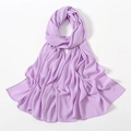 Lavender purple chiffon headscarf with high-quality lightweight draped texture - Light Purple (28#)