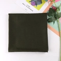 Deep olive green square scarf in premium plain weave fabric shown in a stylish flat lay - Army Green