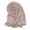 Taupe mercerized cotton hijab scarf made of premium modal fabric with soft texture - Light Khaki