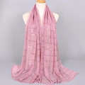 Pink sequin lace scarf with gold stripe glitter pattern for women evening wear - 4# Leather Red