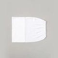 Dettaglio di un turbante elastico bianco con bordi pieghettati e trama del tessuto morbido - Cuffia Interna Plissettata Elastica Bianco (MSL119-2#)
