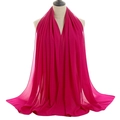 Chubasquero hijab de gasa de perlas magenta oscuro con caída elegante para mujer - 60# Magenta Oscuro