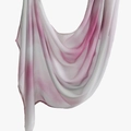 Detail mit weichem rosa Verlaufsmuster und fließender Textur des Voile-Schals - Rosa-Weiß Romantisch Gradient Stil (YW521-1#)
