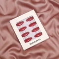 Bunte Plastik Hijab Nadeln 8er Pack Karton Kopftuch Clip Mode Brosche Zubehör - Weinrot