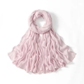 Light pink modal hijab scarf for women, soft breathable fabric in draped style - 190*85cm / Light Pink