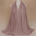 Écharpe en mousseline de soie rose poudré avec de fins strass et des détails - 180x70cm / Khaki Clair